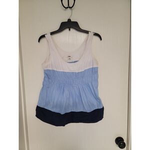 ~ Womens blue striped Cato loose tank top